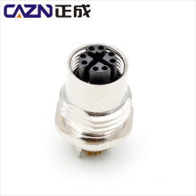 IP67 Straight Female Male M12 X-coed 8Pin Solder Panel Mount Socket Connector